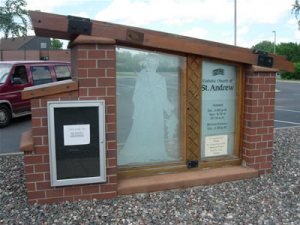 Outdoor Etched Glass Signage